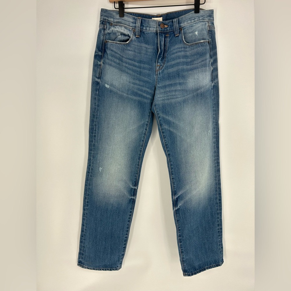 "NWT" J.Crew Women's Boyfriend Cotton Blue Jeans In‎ Size 28